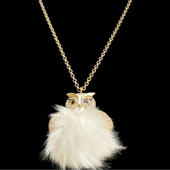 Kate Spade New York Star Bright Owl pendant necklace with a gold-tone chain - Picture 2 of 4